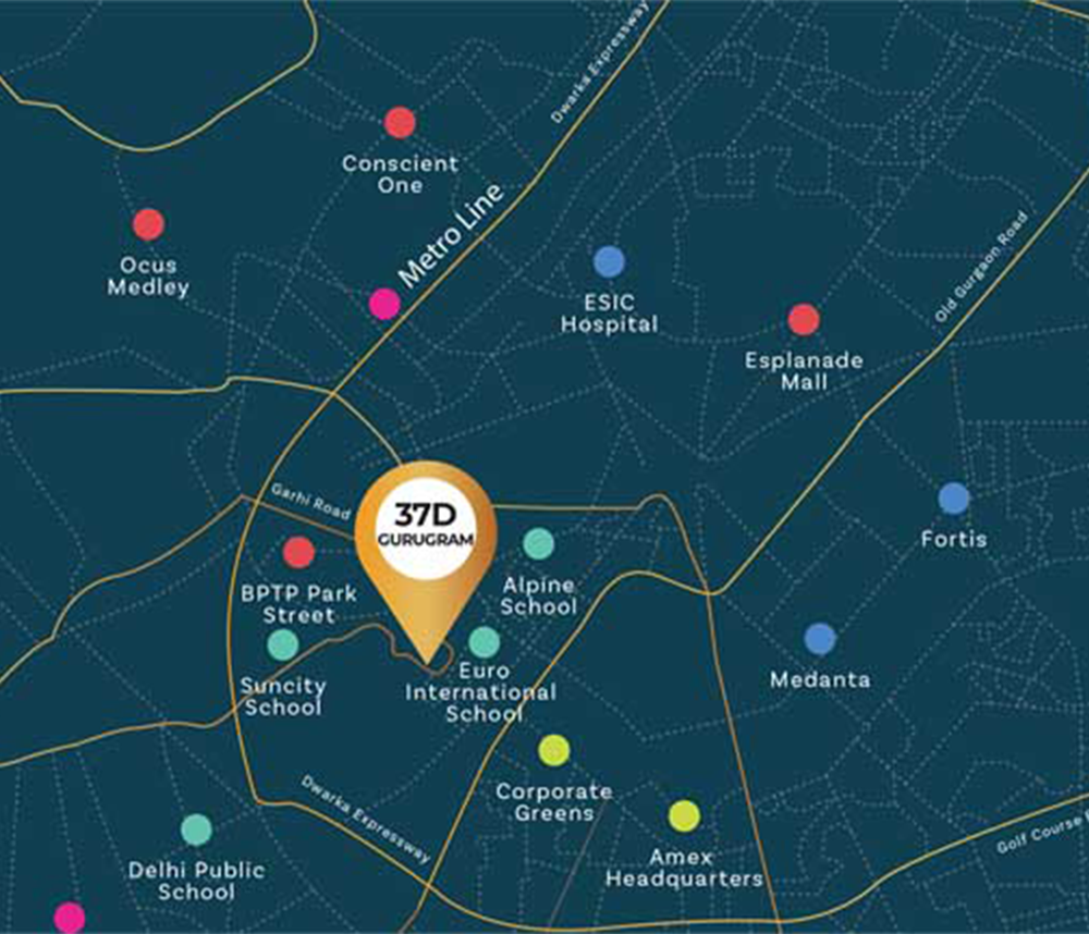 BPTP Verti Greens location map