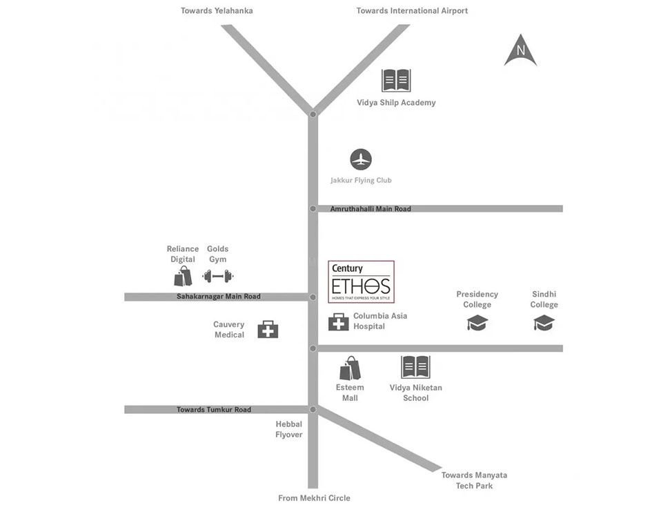 Century Ethos Location Map