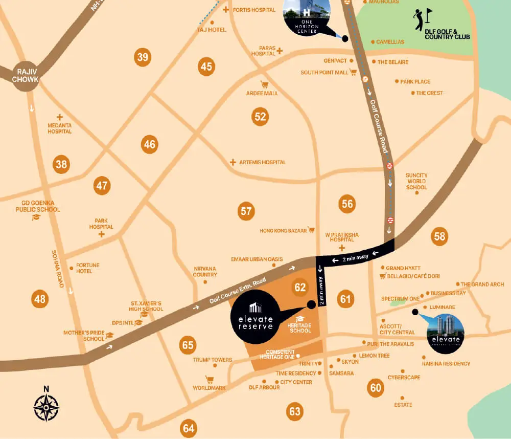 conscient elevate reserve location map