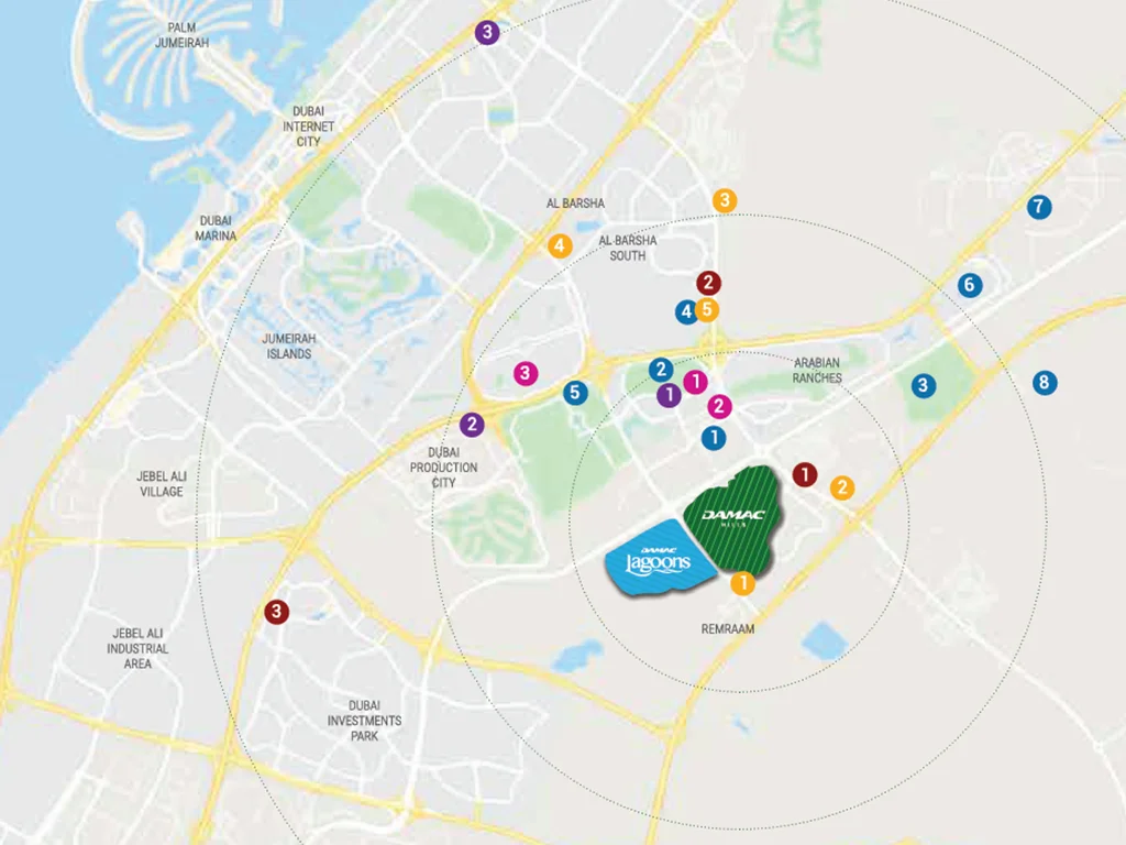 DAMAC Lagoon Views Directions