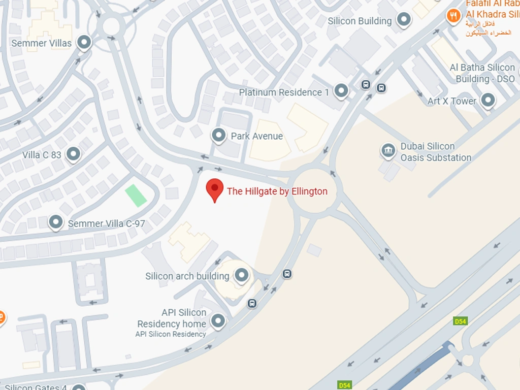 Ellington Hillgate Location Map