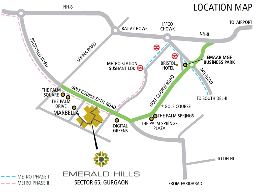 Emaar Emerald Hills Map