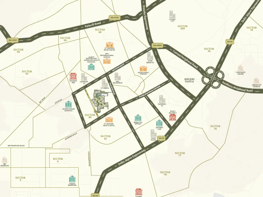 Emaar Serenity Hills Map