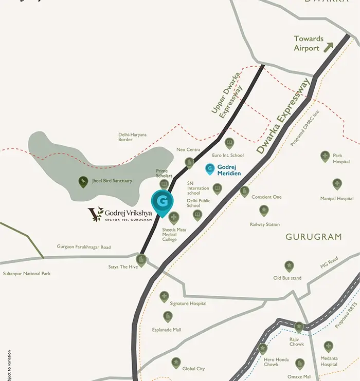 Godrej Vrikshya Location Map