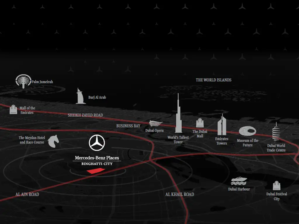 Mercedes Maybach 6 Location Map