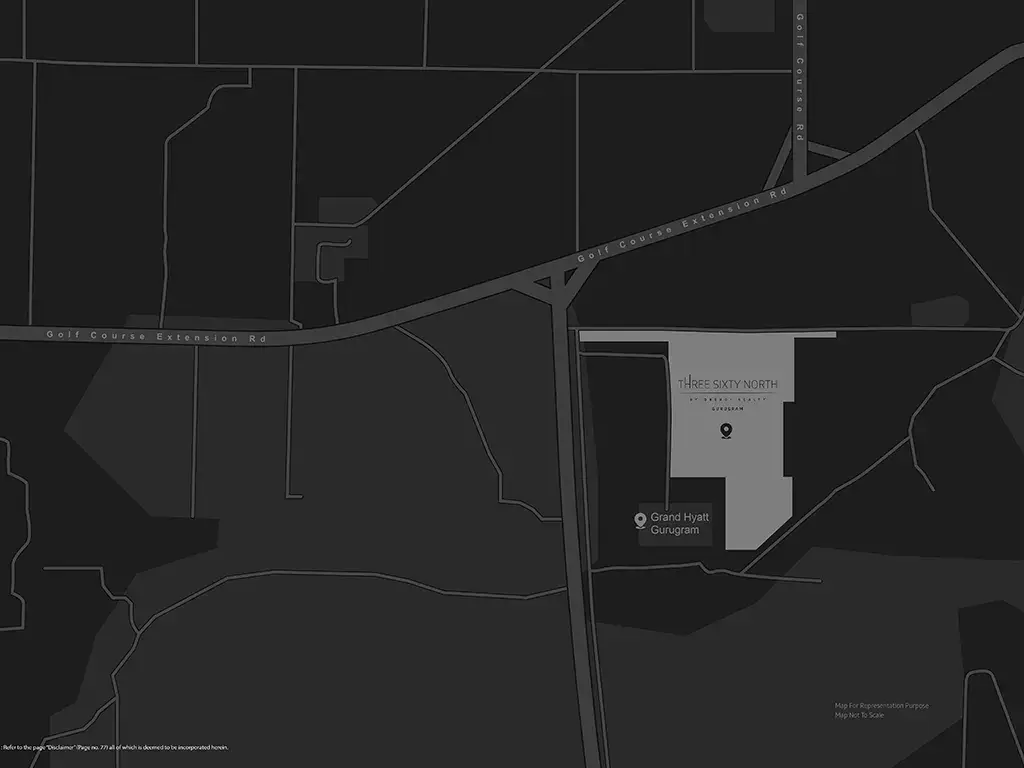 Oberoi Realty Three Sixty North Location Map