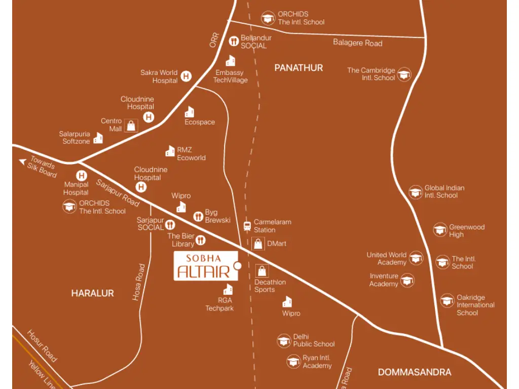 Sobha Altair Directions