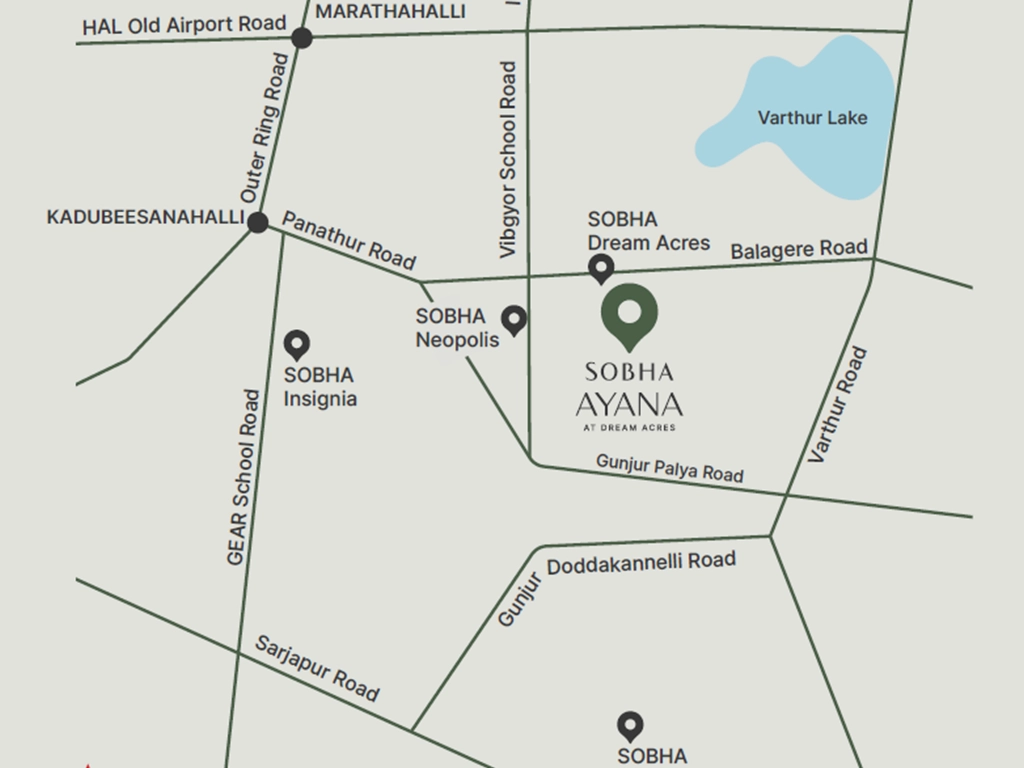 Sobha Ayana Map