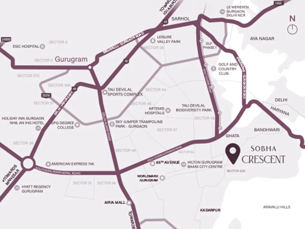 Sobha Crescent Directions