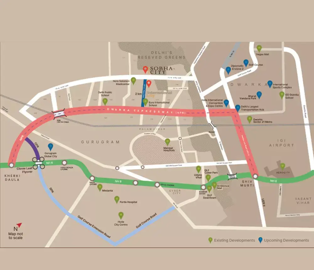 sobha vista residences location map