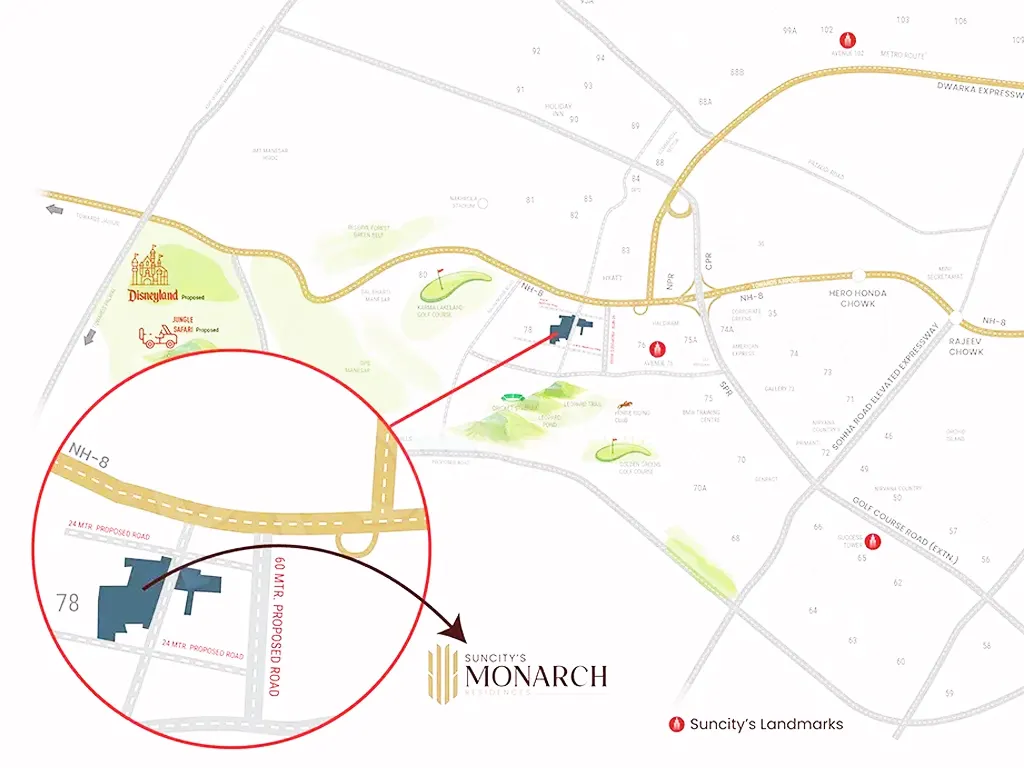Suncity Monarch location map